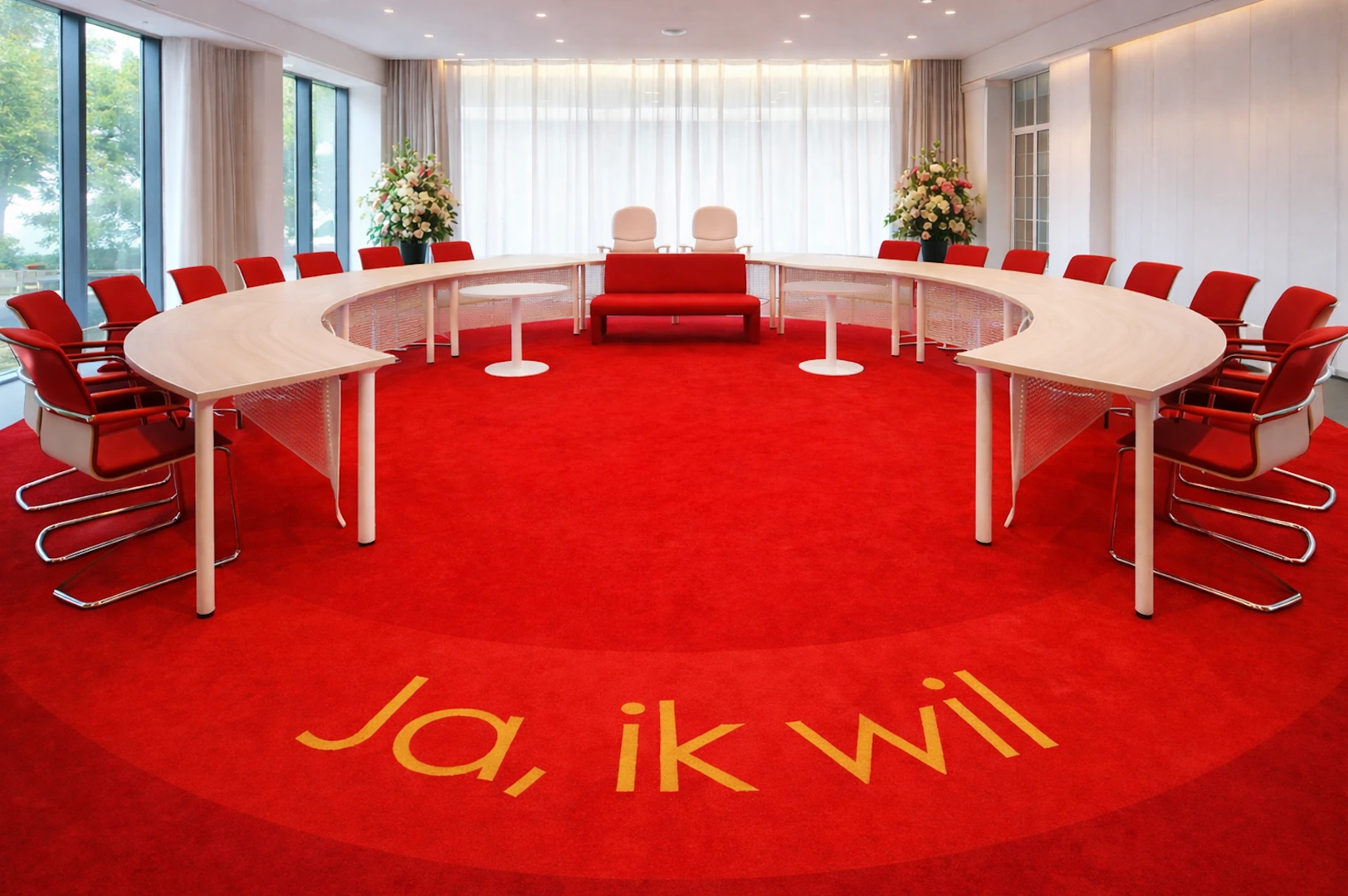 Hoogwaardig effen tapijt