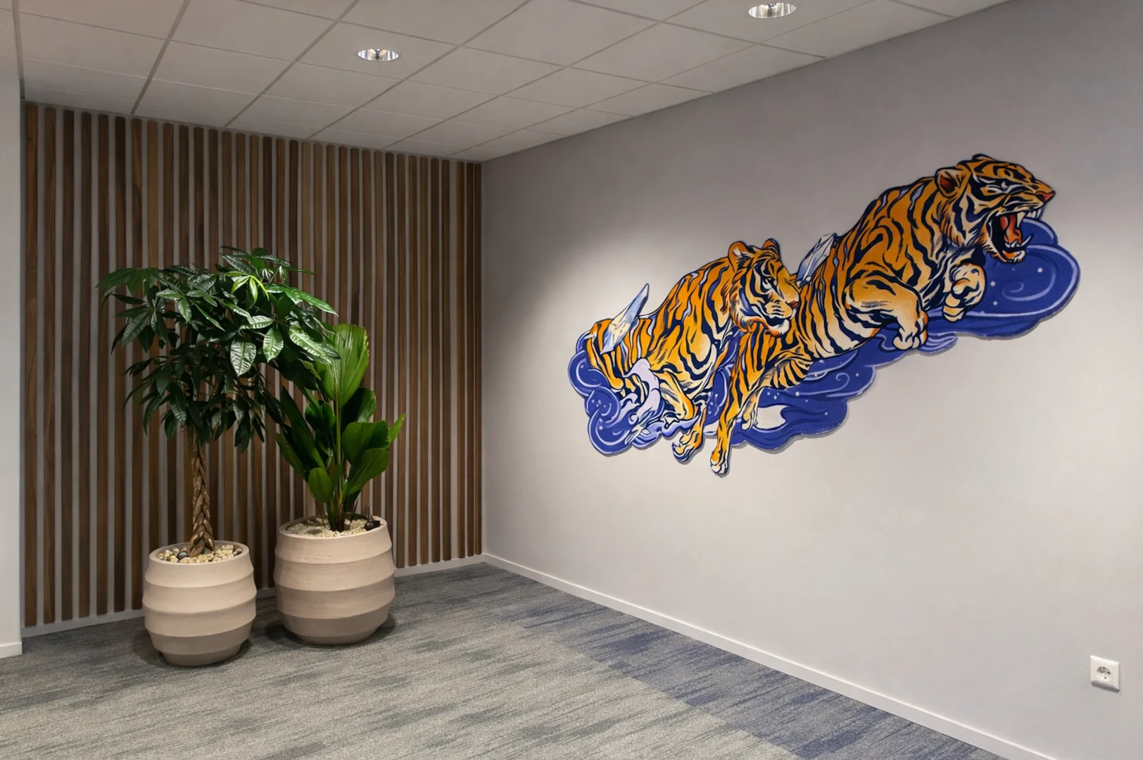 Geprint wandtapijt met visuele impact en akoestische rust – extra foto 3